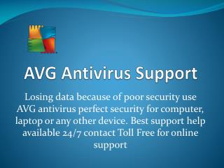 AVG Antivirus Customer Support