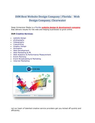 DIM: Best Website Design Company | Florida Web Design Company