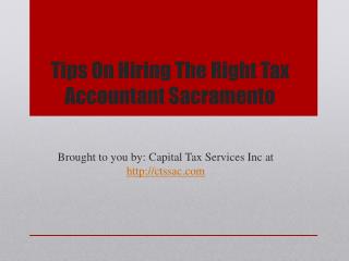 Tips on hiring the right tax accountant sacramento