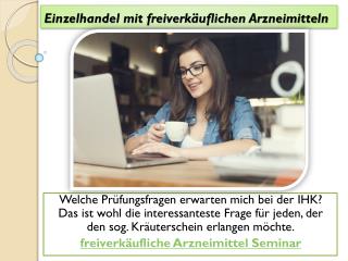 Einzelhandel mit freiverkäuflichen arzneimitteln