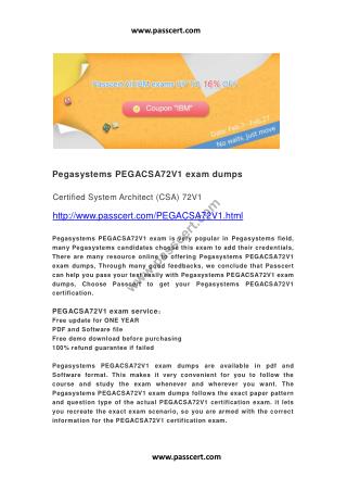 Pegasystems PEGACSA72V1 exam dumps