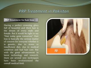 PRP Treatment in Pakistan