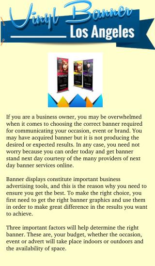 Next day banner rollers and their great impact in marketing your event