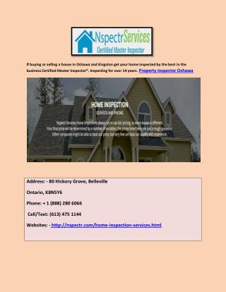 Property inspector Oshawa