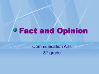 Fact and Opinion