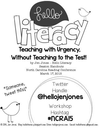 Teaching With Urgency Without Teaching to the Test Handouts