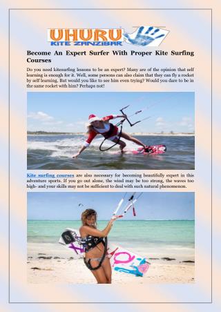 Become an expert surfer with proper kite surfing courses