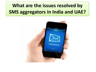 What are the issues resolved by SMS aggregators in India and UAE?
