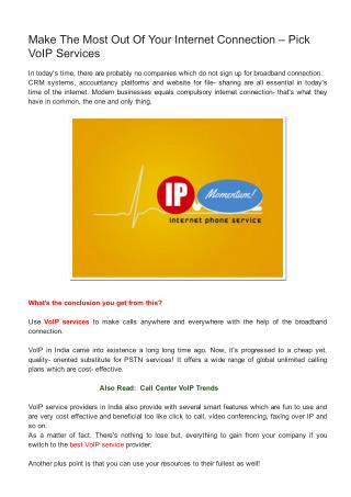 IP Momentum - Pick VoIP services
