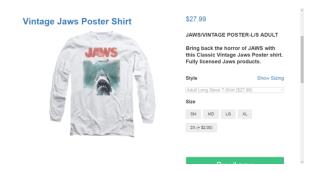 Classic jaws tshirts and hoodies