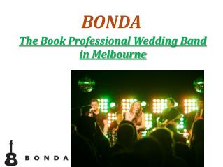 Book Professional Wedding Band in Melbourne