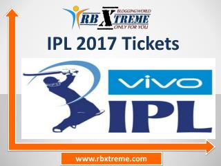 IPL 2017 Tickets & IPL Tickets Booking