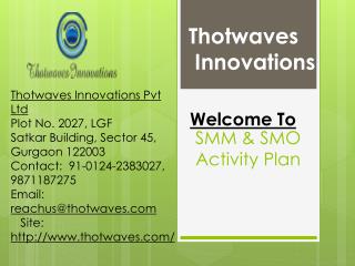 SMO, SMM services Jaipur Delhi @Thotwaves.com