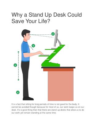 Why a Stand Up Desk Could Save Your Life