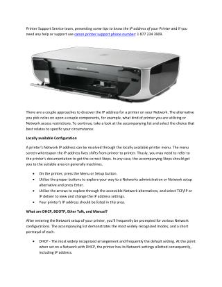 Printer Support: How to find out the IP address of your canon printer
