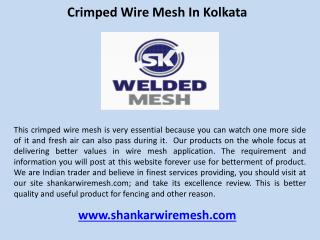 Crimped wire mesh in Kolkata