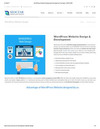 WordPress Website Designing & Development Company