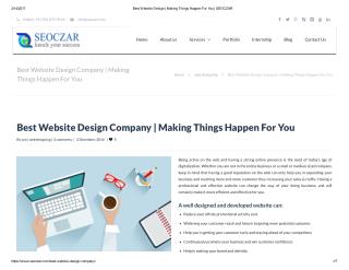 Best Website Design Company | Making Things Happen For You