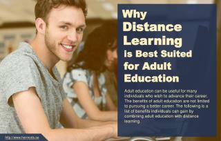 List of benefits of combining adult education with distance learning.