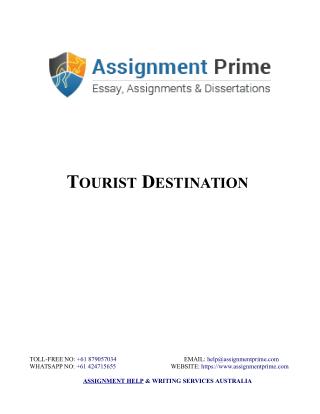 Sample Assignment on Tourist Destination - Assignment Prime Australia