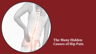 The Many Hidden Causes of Hip Pain