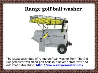 Range golf ball washer