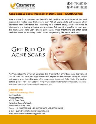 Laser Acne Scar Removal Delhi India