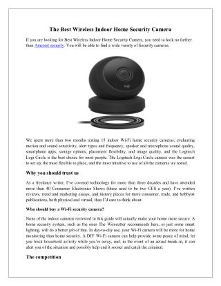 The Best Wireless Indoor Home Security Camera