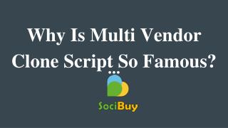 Why Is Multi Vendor Clone Script So Famous?