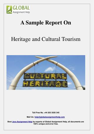 Sample on Heritage and Cultural Tourism By Global Assignment Help