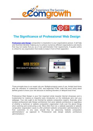 The Significance of Professional Web Design