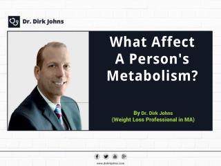 Dr. Dirk Johns presenting factors that Affect a Person’s Metabolism