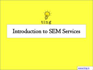 Introduction to SEM Services