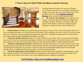 5 Tips to Keep in Mind While Installing Laminate Flooring