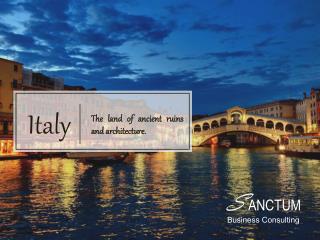 Looking for Italy Visa Agents - Contact Sanctum Consulting