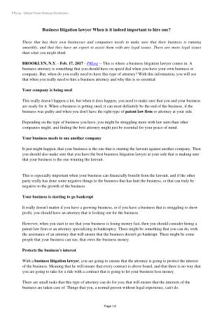 Business litigation lawyer When is it indeed important to hire one?