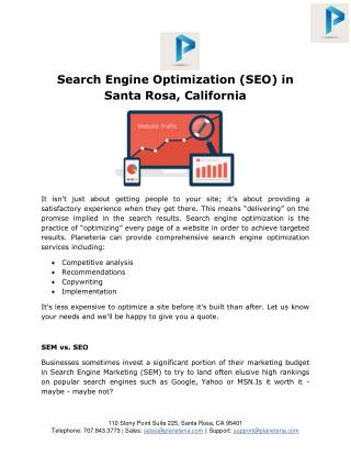 SEO Services in Santa Rosa California