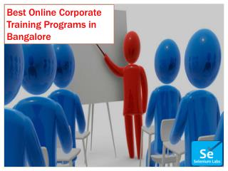 Best Online Corporate Training Programs in Bangalore