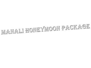 manali honeymoon package