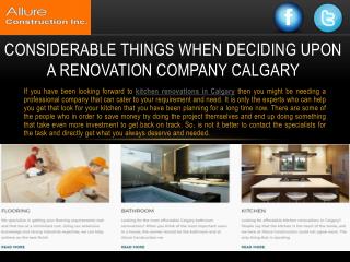 Considerable Things When Deciding Upon A Renovation Company Calgary