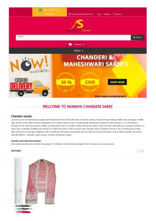 Buy Chanderi Silk and Cotton Sari India
