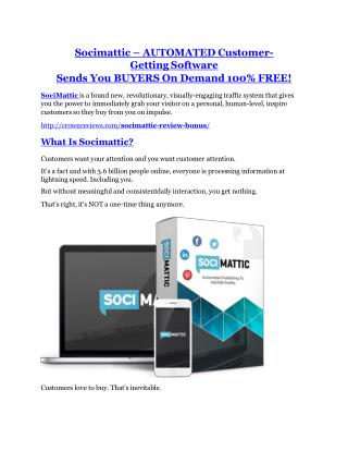 Socimattic Review - Socimattic DEMO & BONUS