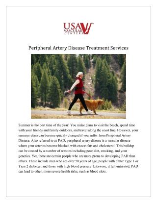 Peripheral Artery Disease treatment in Florida - USA Vascular Centers