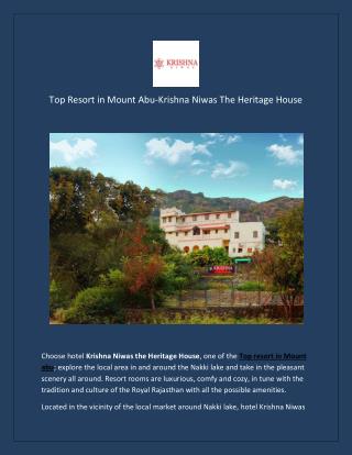 Top Resort in Mount Abu