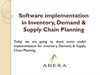 Tried & tested software for Demand Planning | Inventory Planning | S&OP