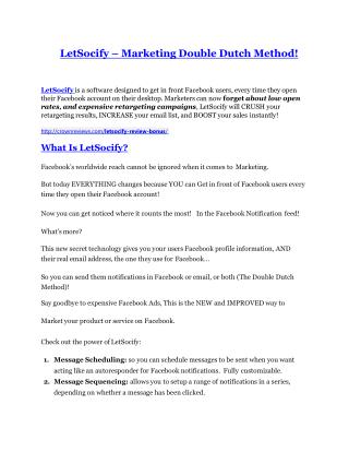 LetSocify review - LetSocify (MEGA) $23,800 bonuses