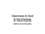 Openness to God in the Cosmos