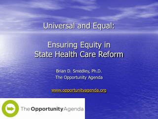 Universal and Equal: Ensuring Equity in State Health Care Reform