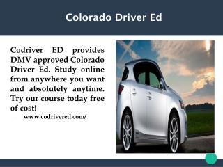 Colorado Driver Ed