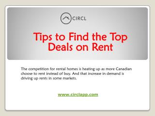 Tips to Find the Top Deals on Rent